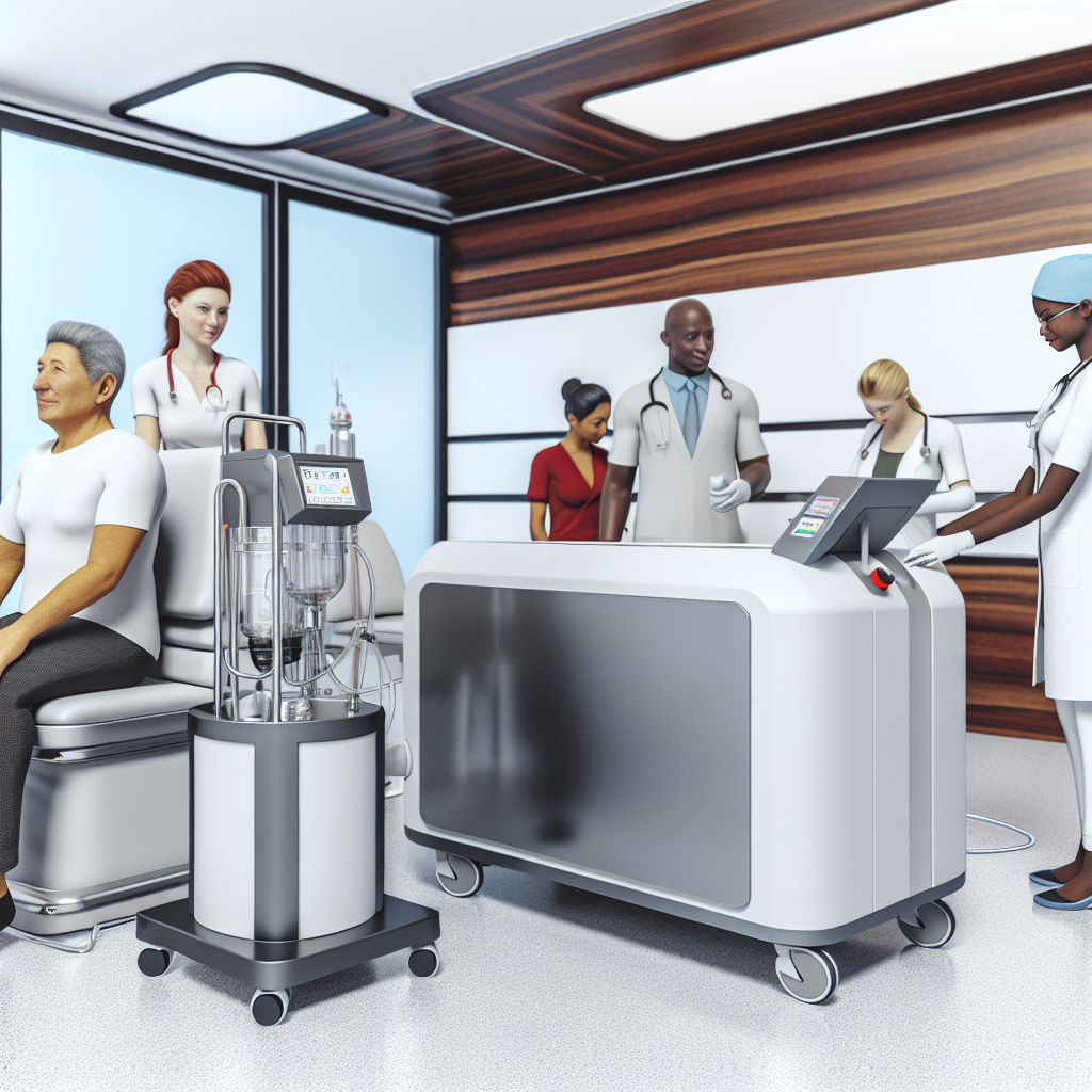 Ozone therapy session in modern clinic setting.